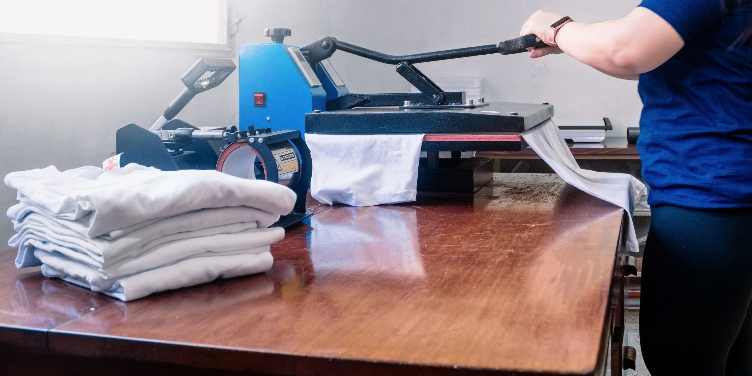 A t-shirt printing machine